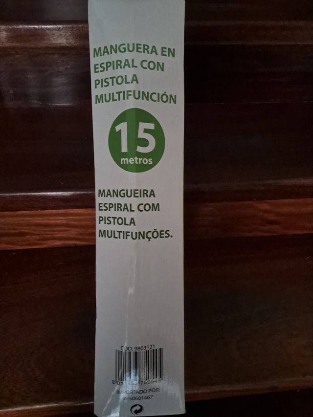 Manguera Espiral Jardín 15m con Pistola