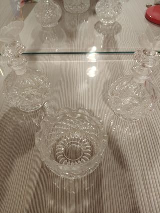 Juego de tocador de cristal