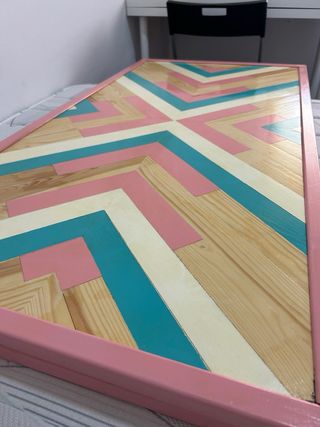 Cabecero de madera hecho a mano