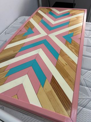 Cabecero de madera hecho a mano