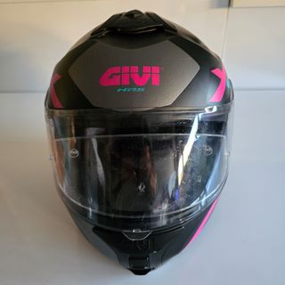 Casco de Moto Givi Negro con Detalles Rosa Talla S
