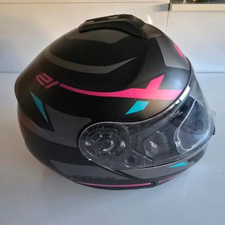 Casco de Moto Givi Negro con Detalles Rosa Talla S
