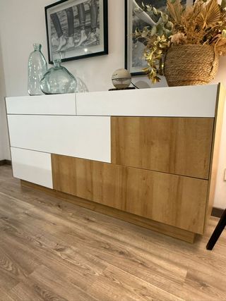 OFERTA! Aparador moderno madera y blanco