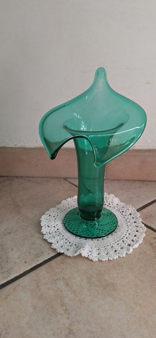 Vaso in vetro verde