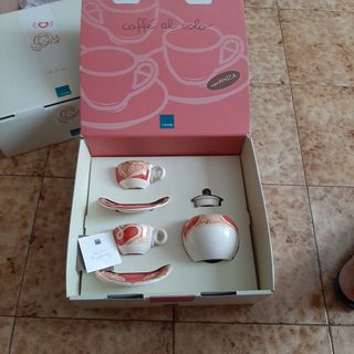 Thun set 2 tazzine con piattini e zuccheriera