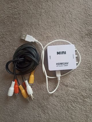 Conversor HDMI a AV RCA Mini Upscaler 1080P