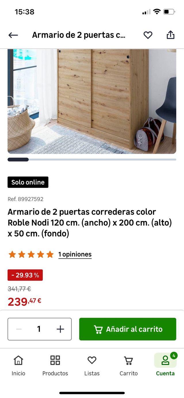Armario roble NUEVO puertas correderas