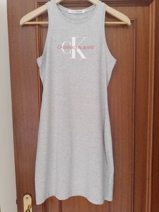 Vestido Calvin Klein Gris Talla XS