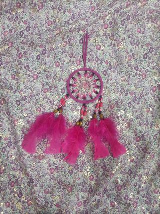 ✨ Atrapasueños Rosa con Plumas – Decoración Boho ✨