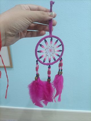 ✨ Atrapasueños Rosa con Plumas – Decoración Boho ✨