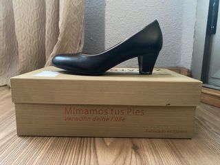 Zapatos Azafata de piel Negro Talla 36