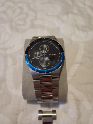 Reloj Bering Acero Azul Plata