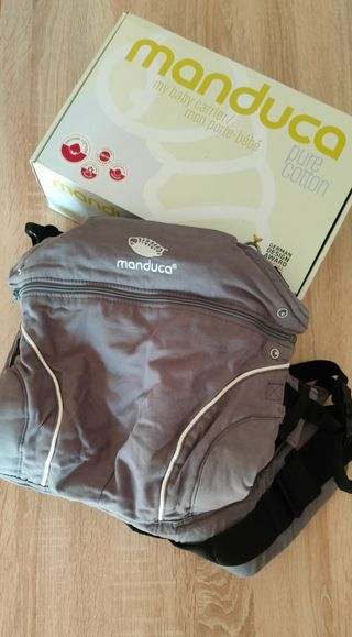 Mochila Portabebés Manduca Pure Cotton Gris