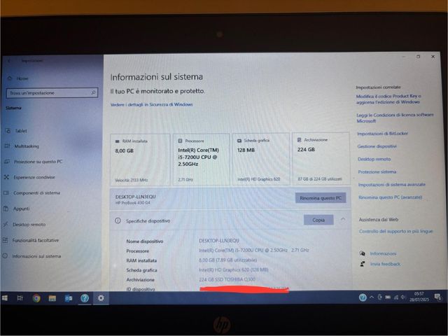 Notebook HP Probook 430 G4 i5 7200U