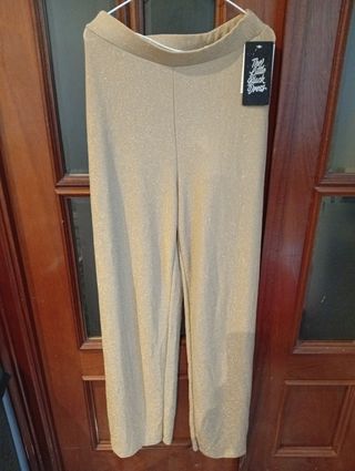 Conjunto top y pantalón dorado