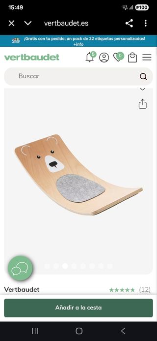 Tabla de equilibrio infantil oso