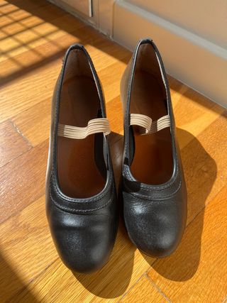 Zapatos piel T35 Flamenco negros 