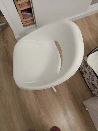 Silla de escritorio infantil blanca