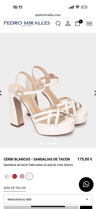 Sandalias de tacón Pedro Miralles Novia Blancas