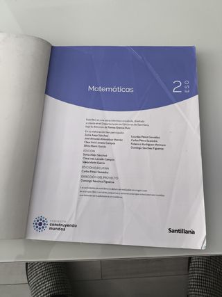 MATEMATICAS 2 ESO CONSTRUYENDO MUNDOS