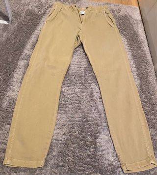 Pantalón Zara Beige Elástico