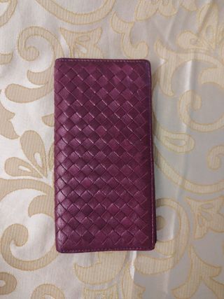 Bottega Veneta Portafoglio Viola Intrecciato