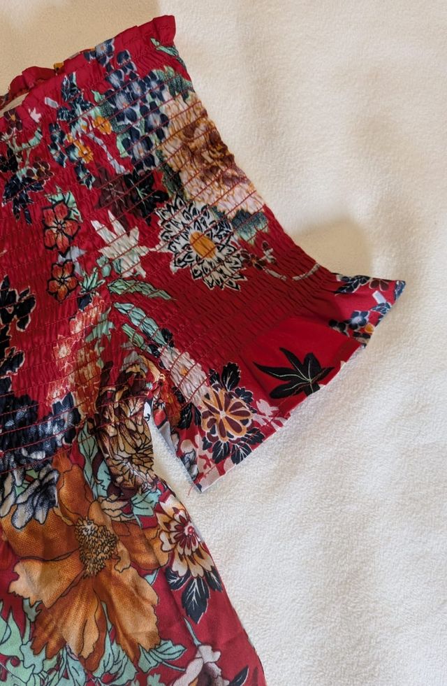 Blusa Peppe&co rossa floreale