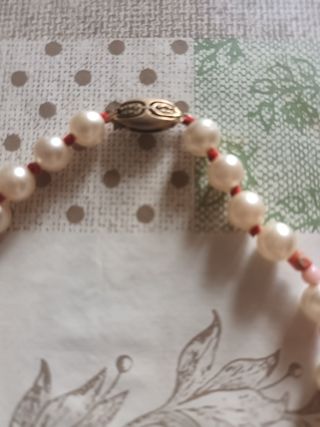 Collana perle e corallo arancione