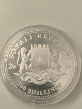Onza Plata Somalia 2014 Elefante Africano
