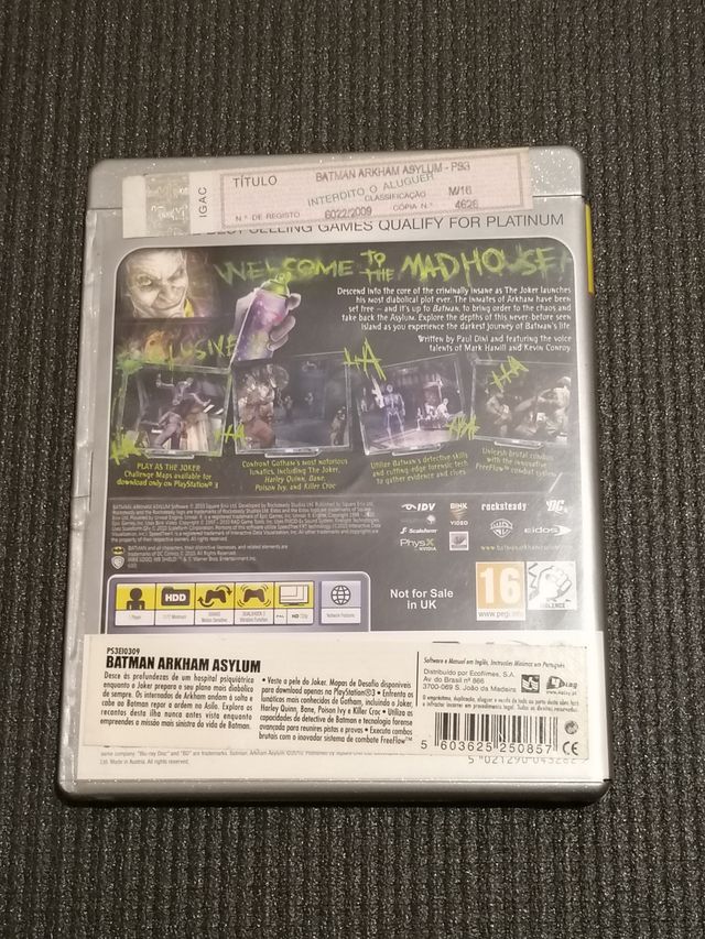 PS3 Batman: Arkham Asylum [Platinum]