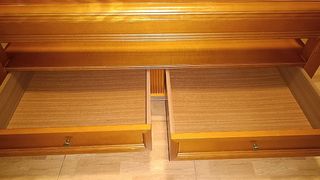 Mesa Centro Elevable Madera y Cristal