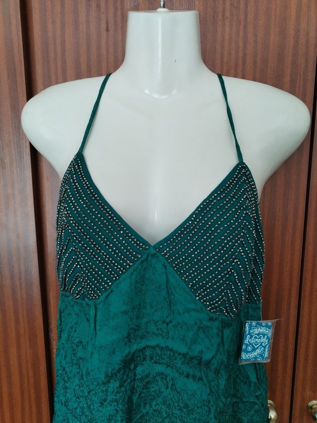 VESTIDO PEDRERÍA, Talla M, NUEVO