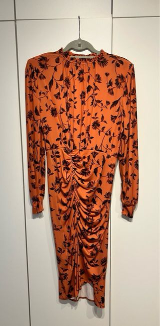 Vestido naranja estampado Sfera Talla S