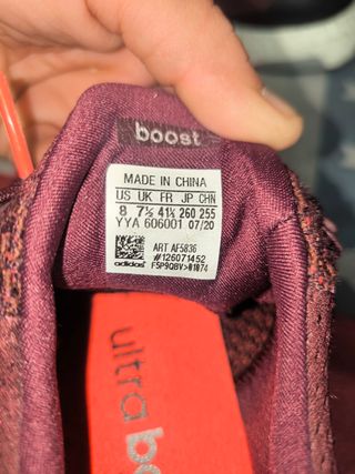 Zapatilla Adidas Ultraboost Talla 41.5 Morado