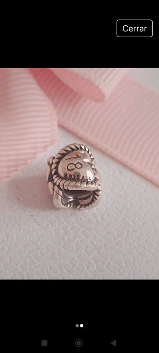 Pandora Charm Corazón 18 Plata