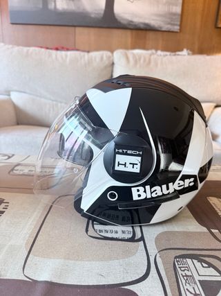 Casco Moto Jet Blauer Hi-Tech Negro/Blanco