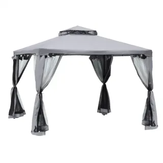 Gazebo da giardino 3x3m - Grigio