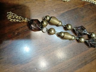 Collana donna oro e marrone