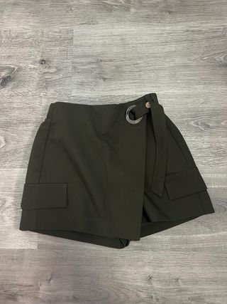 Falda pantalón verde militar