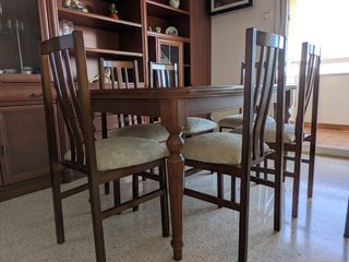 Mesa comedor extensible con 6 sillas
