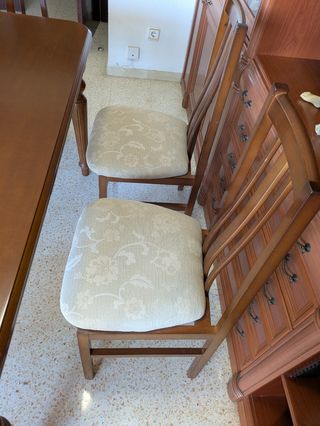 Mesa comedor extensible con 6 sillas