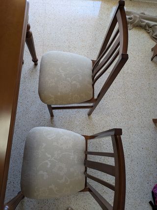 Mesa comedor extensible con 6 sillas