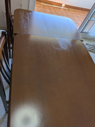 Mesa comedor extensible con 6 sillas