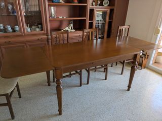 Mesa comedor extensible con 6 sillas
