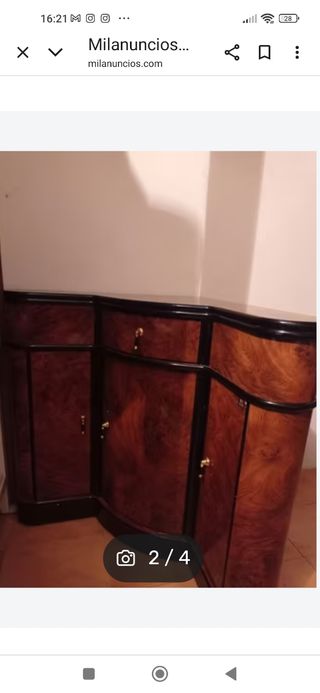 Mesa de esquina de madera