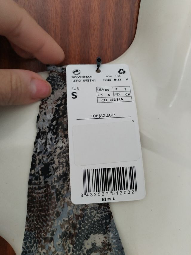 TOP TIRANTES, Talla S, NUEVO