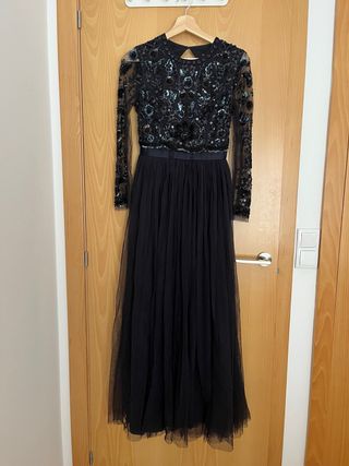 Vestido Fiesta Azul Noche Needle & Thread