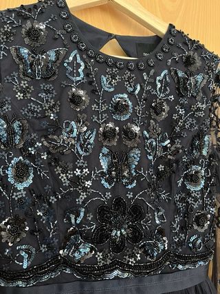 Vestido Fiesta Azul Noche Needle & Thread
