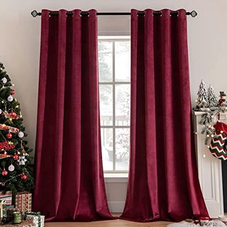 Cortinas Burdeos Terciopelo