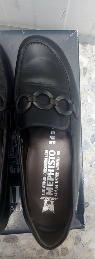 Mocasines Mephisto Piel Mujer Negros